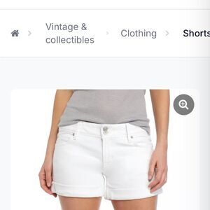 Hudson Jeans White Denim Shorts Croxley Size 25